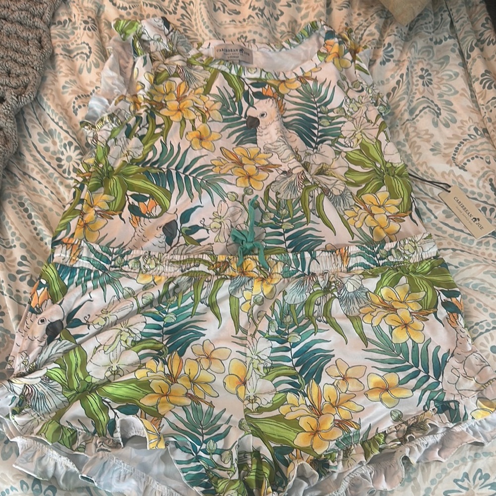 Floral Tropical Print Pajama Set